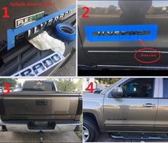 KINGBOO Silverado tailgate letters template included for precise alignment.