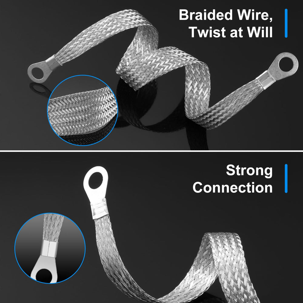 Kingdder flat braided copper strap highlights durable, low-resistance design