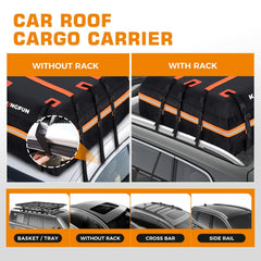 Kingfun 15 cubic foot roof bag spacious storage for luggage