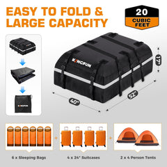 Kingfun 8 reinforced straps secure the bag firmly