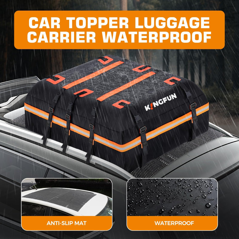Kingfun rooftop cargo bag easy installation for quick trips
