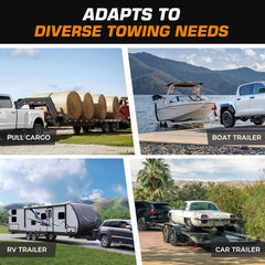 Kingfun sleek silver finish on hitch enhances truck-side appearance.