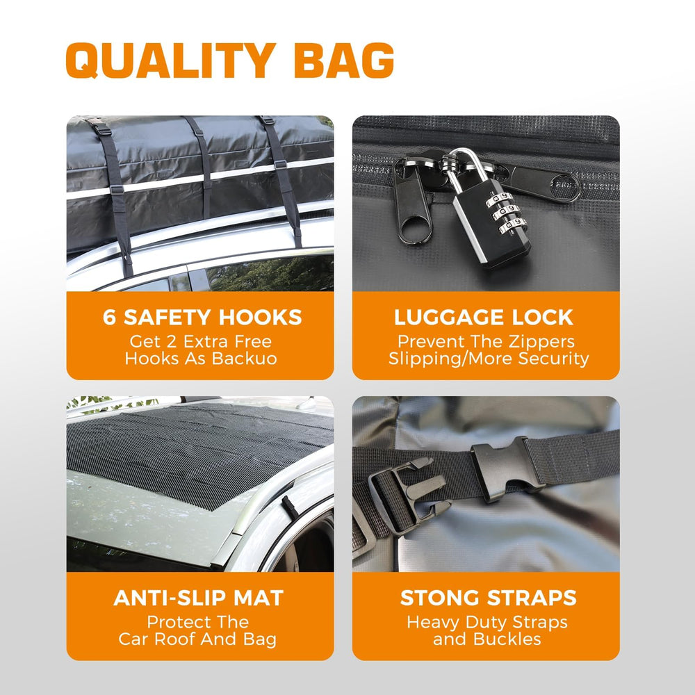 Kingfun universal compatibility fits cars with or without roof racks