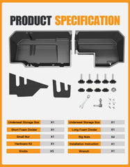 KINGGERI 12-month warranty provides assurance on under-seat storage.