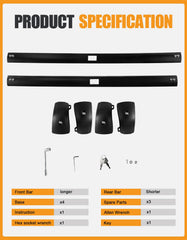 KINGGERI 300 lbs capacity crossbars ready for heavy luggage and gear