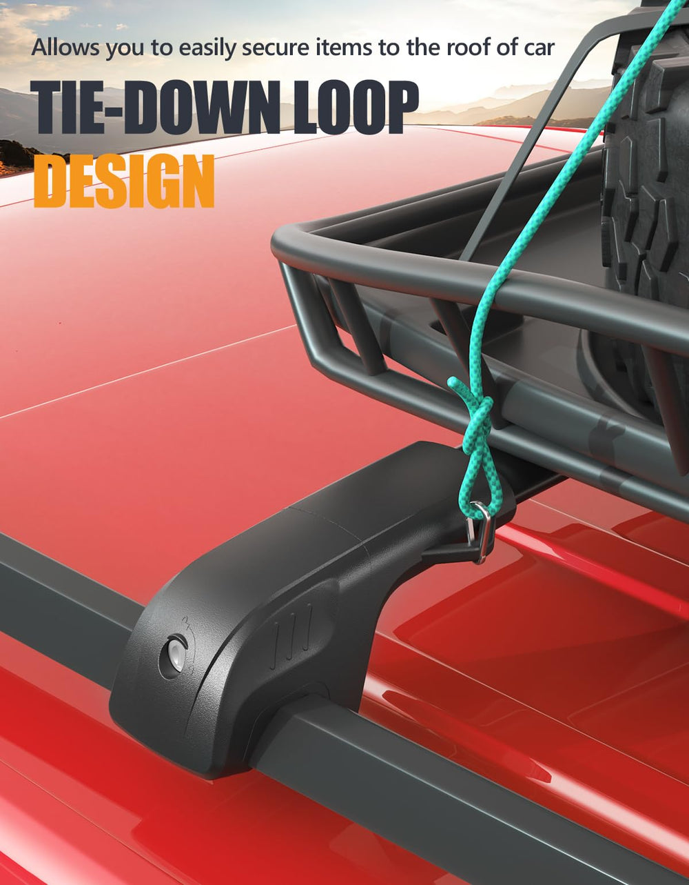 Aerodynamic KINGGERI crossbars minimize wind resistance for quieter drives