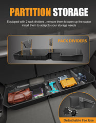 KINGGERI under-seat box enables concealed storage under the seat.