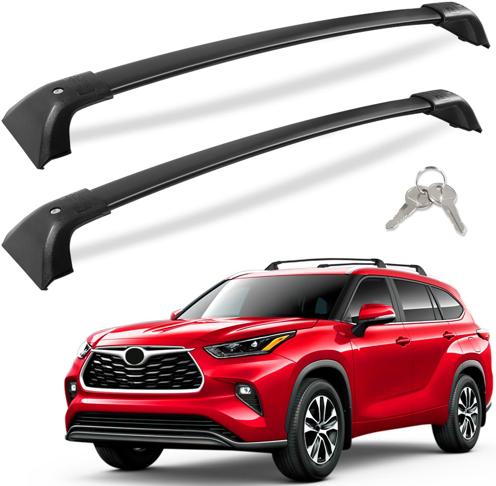 Kinggeri Highlander lockable crossbars secure luggage during road trips