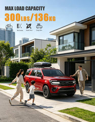 KINGGERI roof rack capacity up to 300 lbs supports luggage
