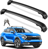 KINGGERI roof rack crossbars on Kia Sportage front view showing secure fit