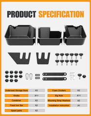 Warranty label and sturdy finish on the KINGGERI storage box.