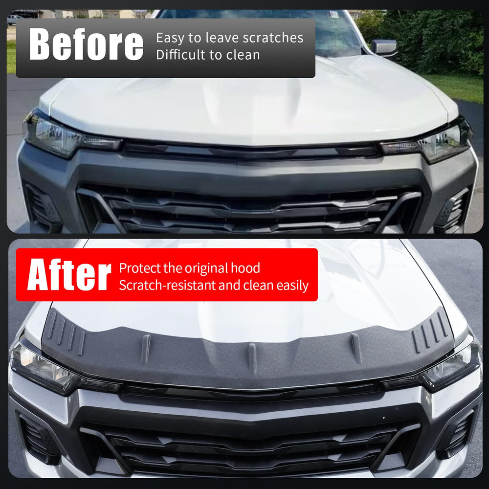 Kingna hood protector Colorado, side profile view, enhances styling while shielding the hood.