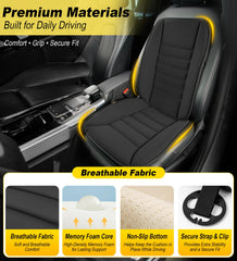 Kingphenix memory foam fabric close-up shows breathable surface.