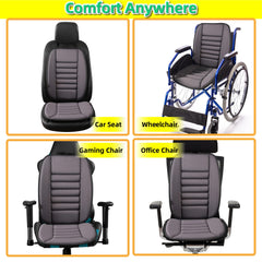 kingphenix driver-seat-cushion on car seat shows versatile comfort on road trips