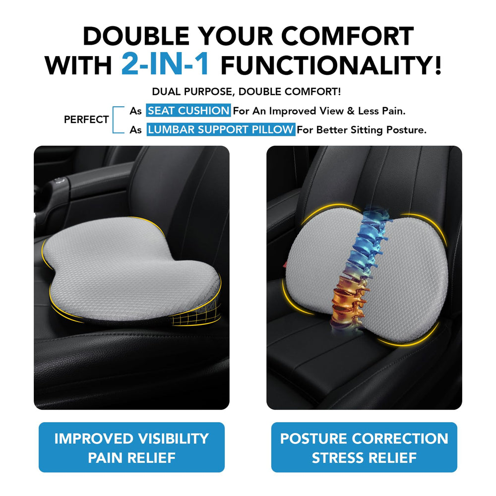 Kingphenix memory foam driver seat pad helps posture during daily commutes.