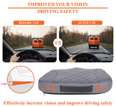 Kingphenix 2-5-inch rise offers higher seating for clearer road view.