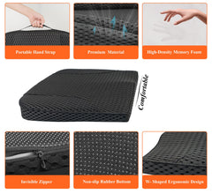 Kingphenix memory foam closeup reveals contour for back and hip support