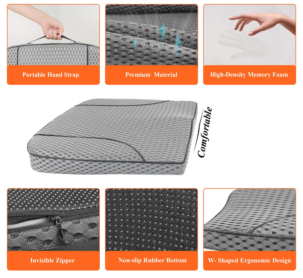 Kingphenix Premium Cushion features a non-slip bottom to stay in place.