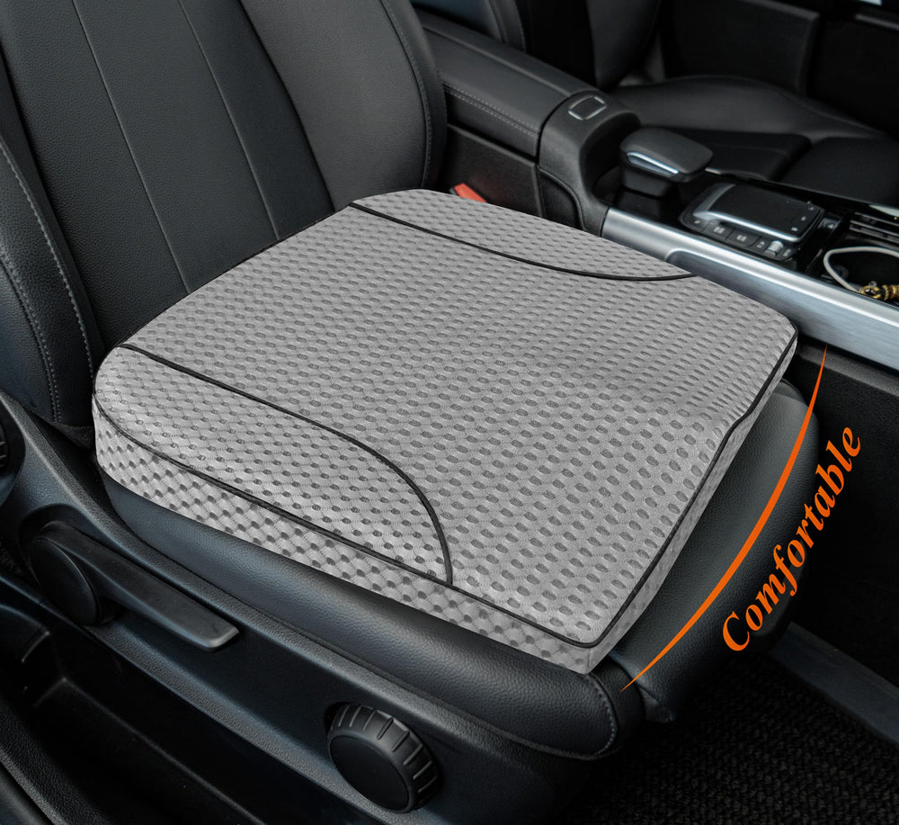 Kingphenix Premium Car Seat Cushion with vision-boost design for clearer driving view.