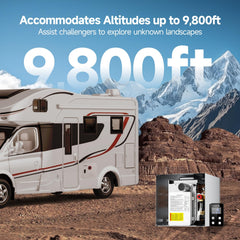 KINGRVER wired remote controller inside the RV for easy, on-demand temperature tweaks.