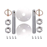 KIPA hood pin set chrome 1-2 inch pins for secure hood latching during track use.