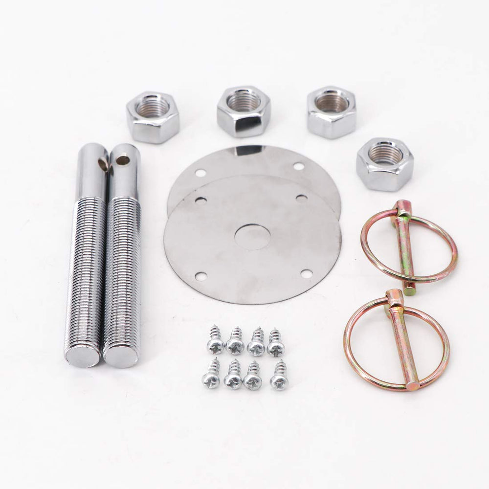 View of KIPA hood pin set attachment showing clean integration with hood.