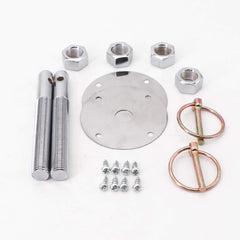 View of KIPA hood pin set attachment showing clean integration with hood.