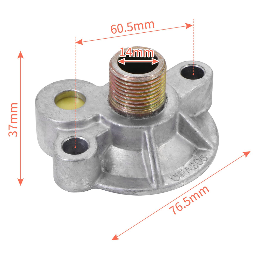 KIPA oil filter adapter showcase polished machined finish.
