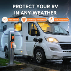 KIRFEIHT 50A RV plug with ergonomic grip for easy hookup.