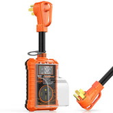 KIRFEIHT RV Surge Protector with 20,000J protection safeguards appliances.