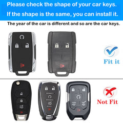 Kirsnda red key cover on Chevy/GMC, side view showing slim profile and secure fit.