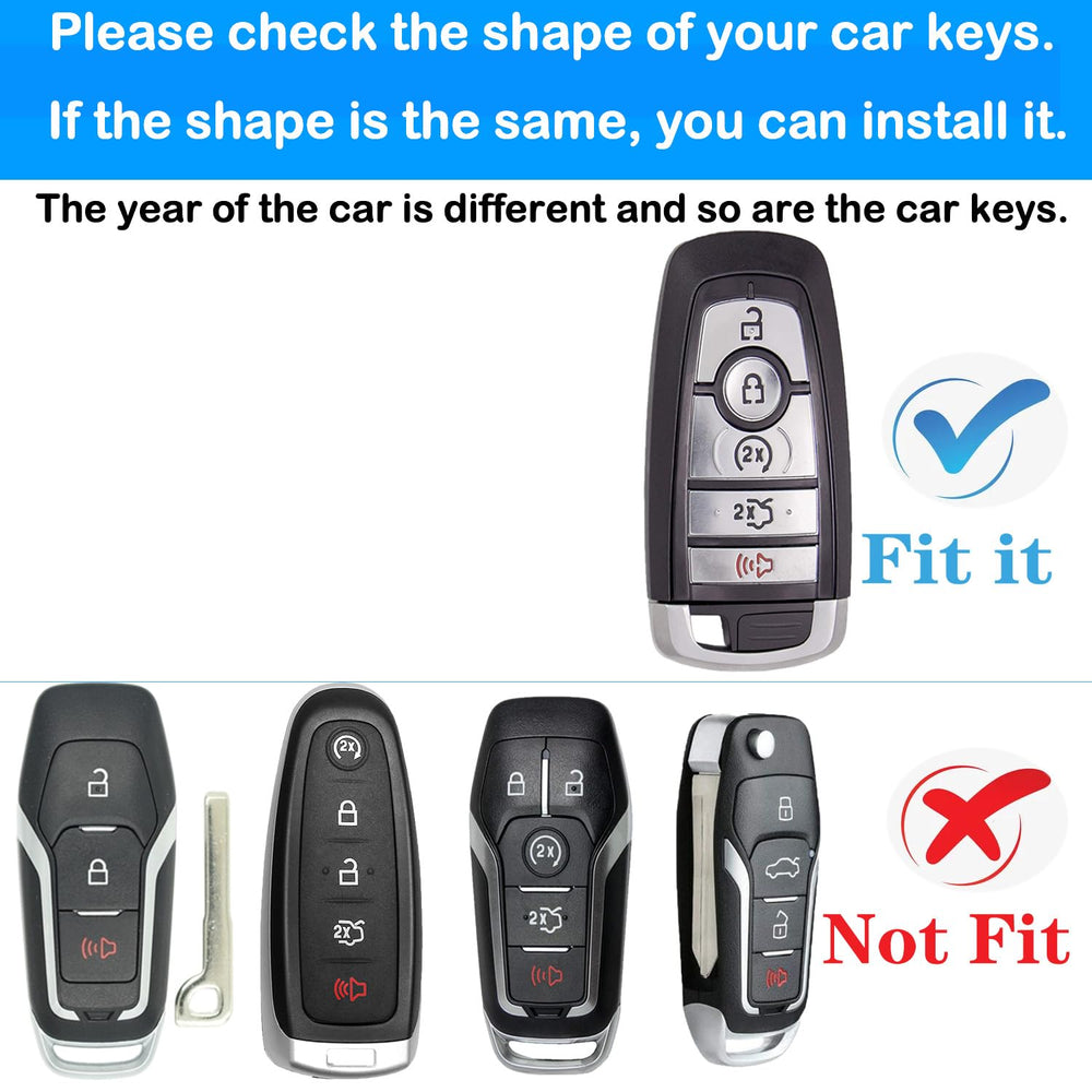 Kirsnda Ford key fob cover with 5-button fit for 2018-2023 models.