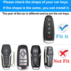 Kirsnda Ford key fob cover red with keychain demonstrates convenient accessory and secure grip.