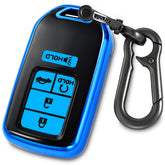 Kirsnda Honda key fob blue 5-button cover protects the remote.