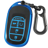 Kirsnda Honda key fob cover in blue protects your remote with a stylish finish.