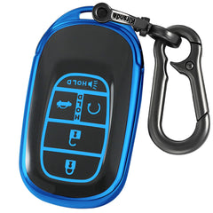 Kirsnda Honda key fob cover in blue protects your remote with a stylish finish.