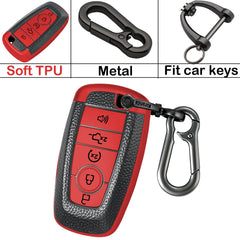 Kirsnda red textured case with multiple color options for Ford key fobs.