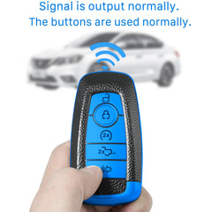 Kirsnda textured skin for Ford key adds grip and style.
