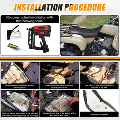 Kistrba seat cover installation demonstration for quick swap on Yamaha Big Bear