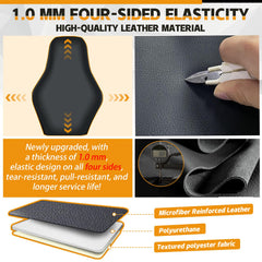 Kistrba TRX350 leather closeup shows tear-proof durability.