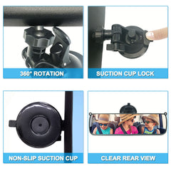 Kitbest secure-fit design keeps the unit steady on the windshield.