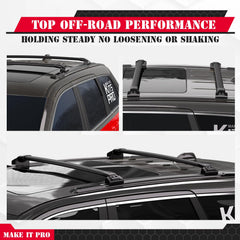 KitsPro heavy-duty aluminum roof rack cross bars for durability.