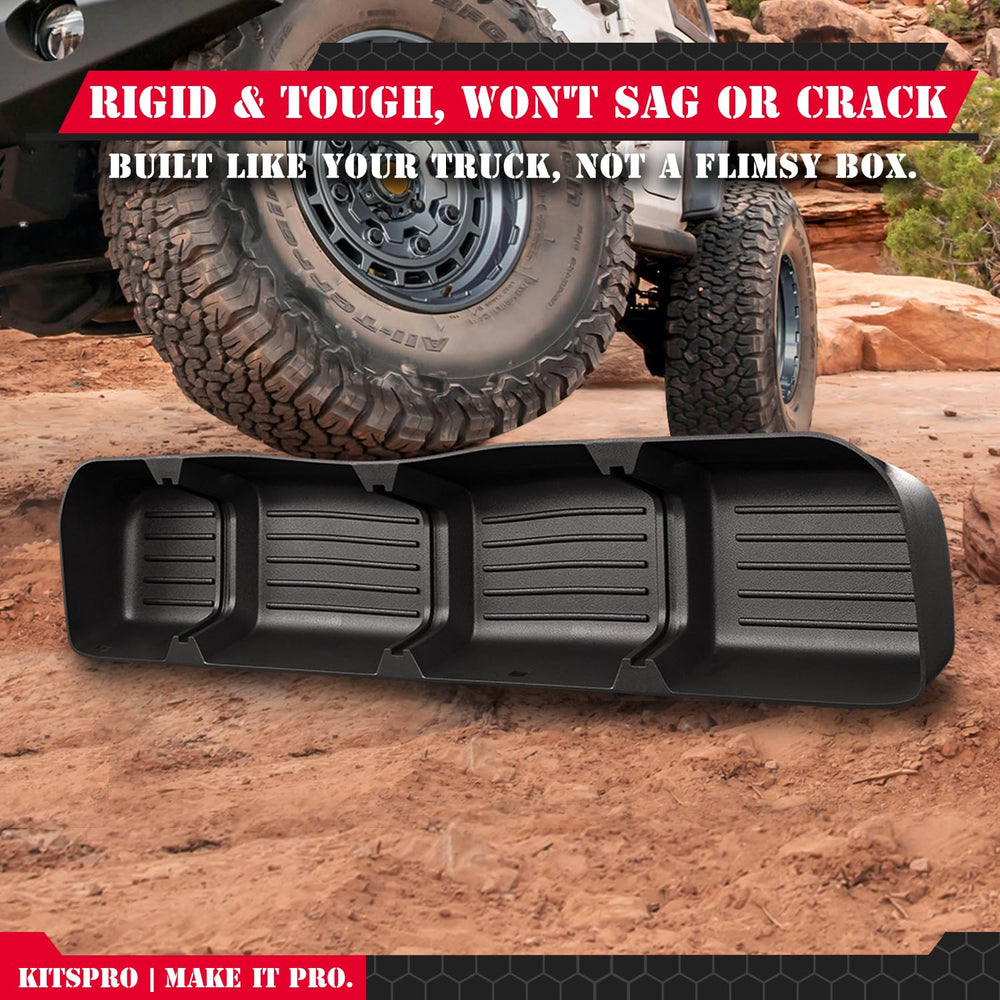 Removable dividers inside the KitsPro underseat storage for customization