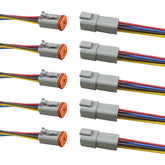 KITUREK 4-pin DT connector top view shows rugged PA66 housing for harsh environments.
