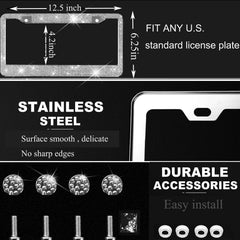 KIWEN license plate frames include extra-long screws for quick, tool-free installation.