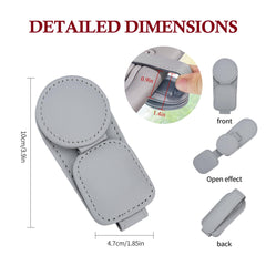 Magnetic closure allows one-handed access to sunglasses during errands.