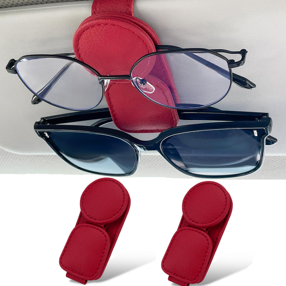 Keeps sunglasses within reach for driving comfort and reduced clutter.