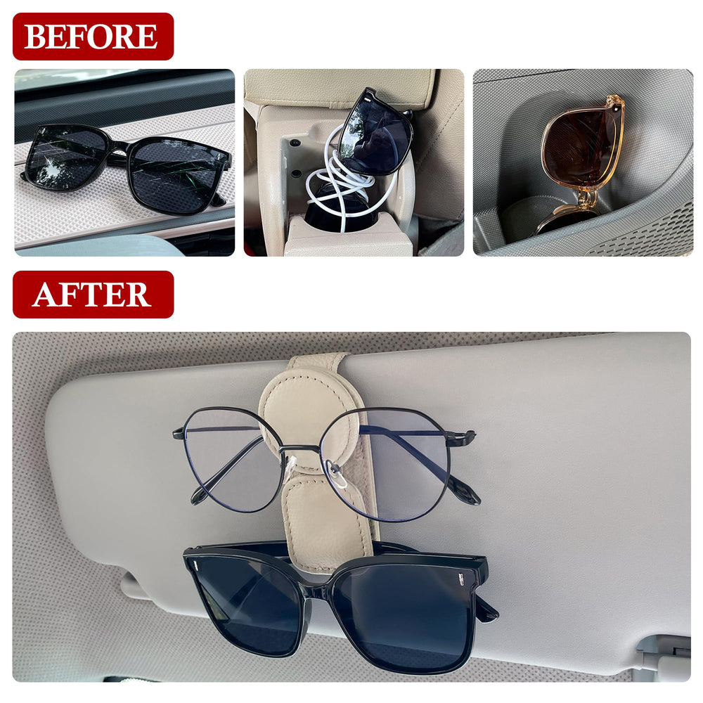 KIWEN leather wrap design protects glasses and visor with a premium look.