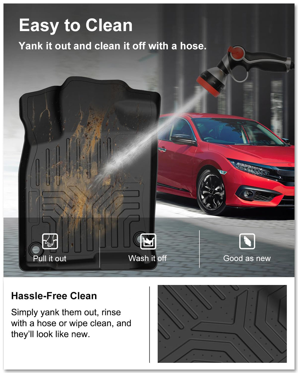 Kiwi Master Civic floor mats lifetime warranty offers lasting assurance
