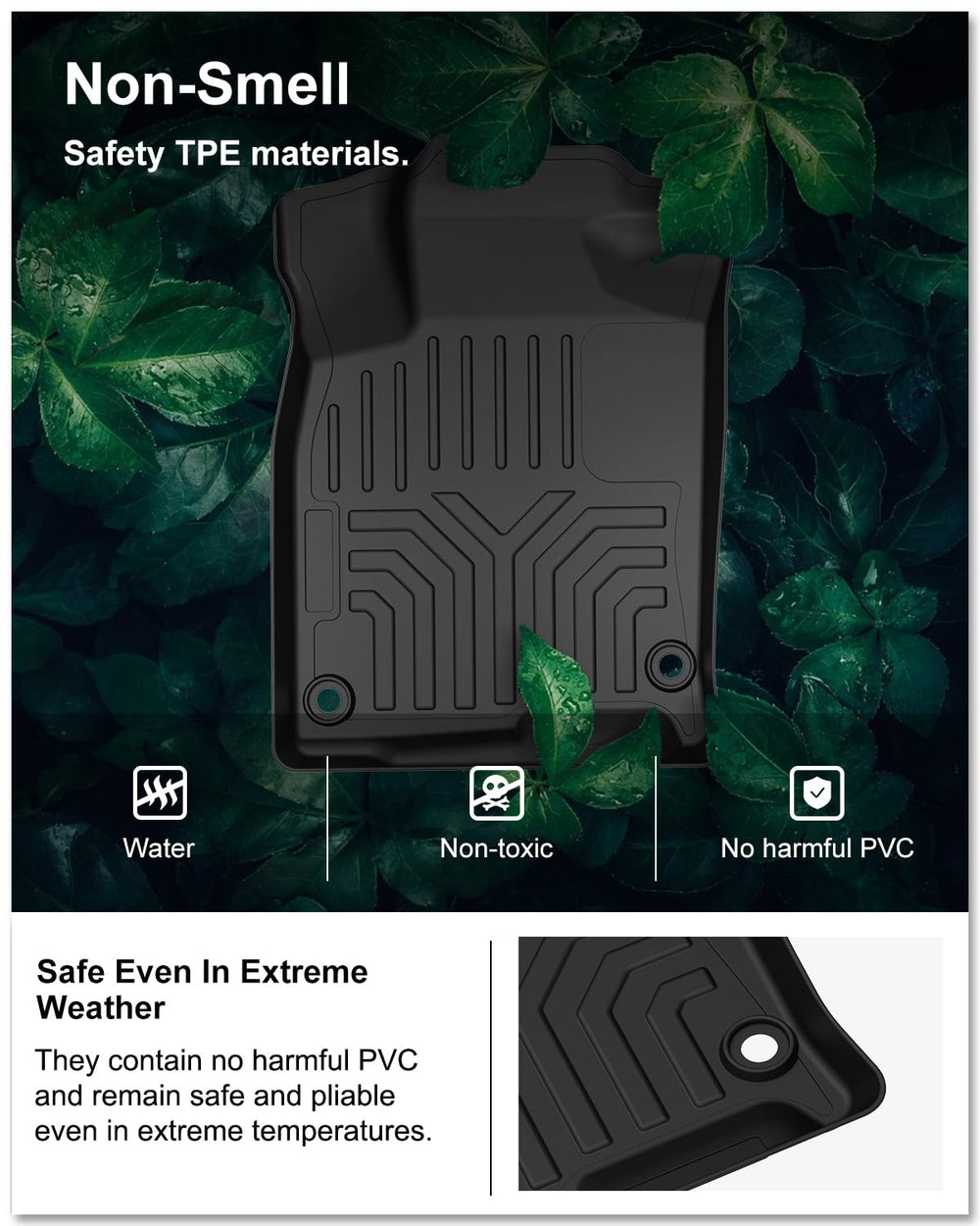 Kiwi Master Civic floor mats TPE material delivering sturdy core and low odor